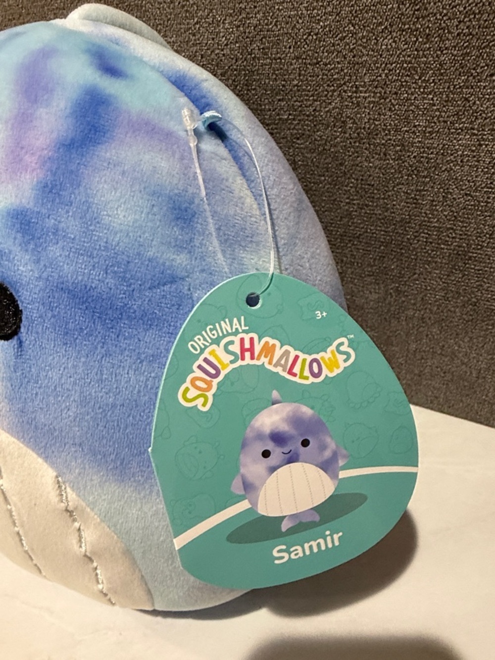 Squishmallows Blue Purple Tie-Dye Whale Plush - Picture 2 of 4